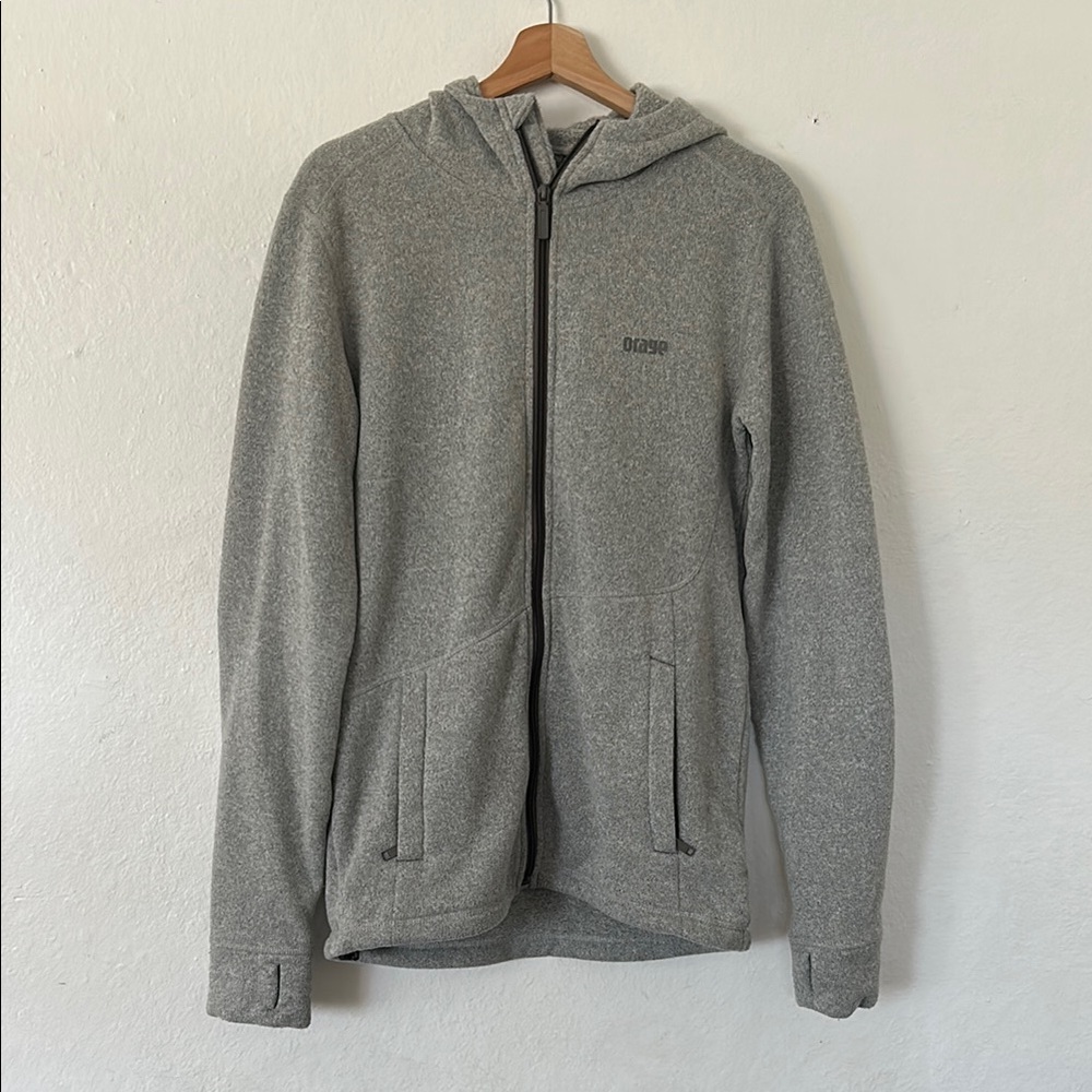 Orage Zip Up Hoodie Jacket in Gray Sz M